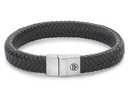 Rebel & Rose Full Metal Herringbone Black Matt - 12mm L