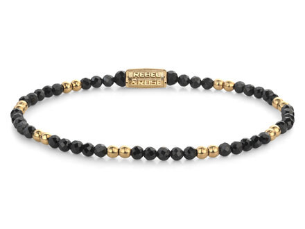 Rebel & Rose Black & Gold-coloured Glams Rocks - 3mm S