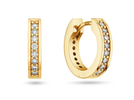 glow Goldplated Premium Hoops klapcreolen zirconia 107.8938.00
