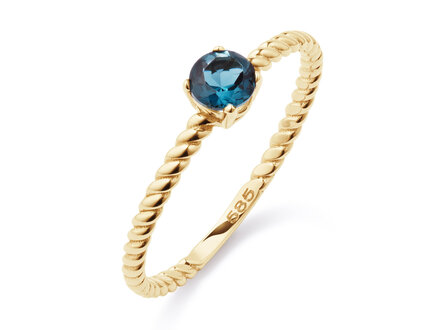 glow 14k goud ring Topaas 5mm mt54 214.0241.54