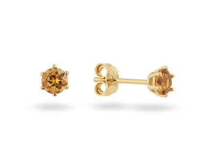 glow 14k goud oorstekers citrien 206.0243.00