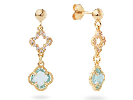 glow Goldplated Colors From Nature oorhangers Blauw zirconia 106.8630.00