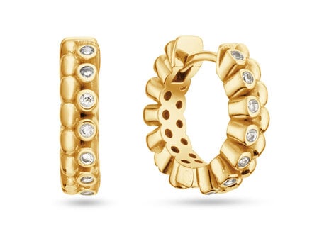 glow Goldplated Premium Hoops Klapcreolen Dors zirconia 107.8939.00