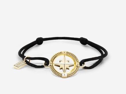 Buddha to Buddha Cord Bracelet Barbara Compass Gold Vermeil 056GV one