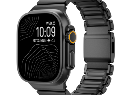 PvZ/Apple Watch Band Ultra Black titanium Premium Sport magnetic 46/49mm