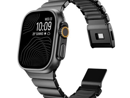 PvZ/Apple Watch Band Ultra Black titanium Premium Sport magnetic 46/49mm
