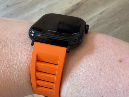 PvZ/Apple Watch Band RM Style zwart oranje sport siliconen 22/20MM