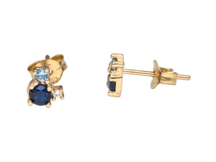 Swing Jewels 14k yellow gold Shine blue oorstekers ER-K14-24493-B