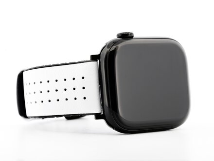 PvZ/Apple Watch Band Tiger sport white kalfsleer 22mm