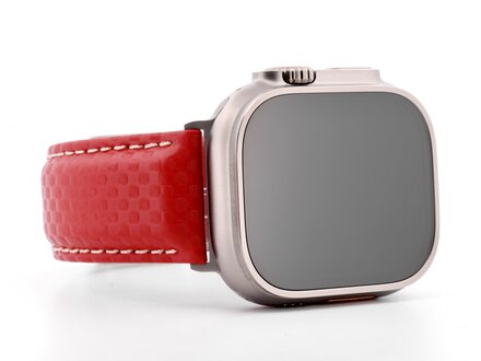 PvZ/Apple Watch Band Ultra Titanium Limited Edition Red Carbon 24mm