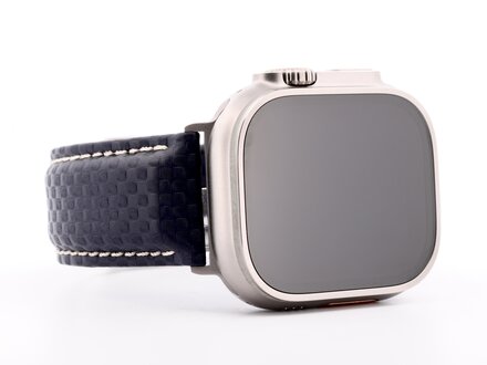 PvZ/Apple Watch Band Ultra titanium Carbon donkerblauw 24mm