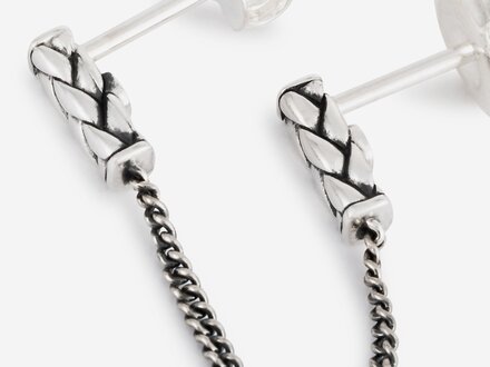 Buddha to Buddha George Double Earstud Silver Single Piece