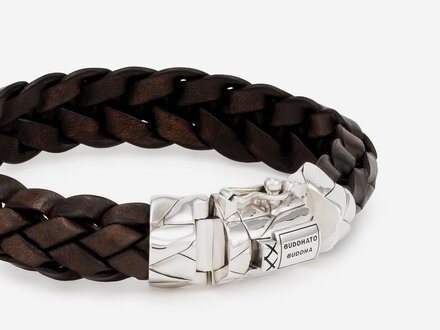 Buddha to Buddha Mangky Leather Bracelet Brown 127BR maat F