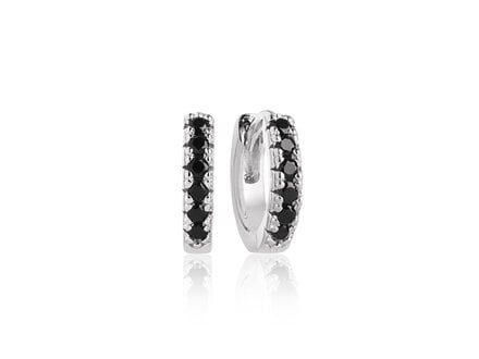 Sif Jakobs Zilver creolen zwart zirconia SJ-E1066-BK