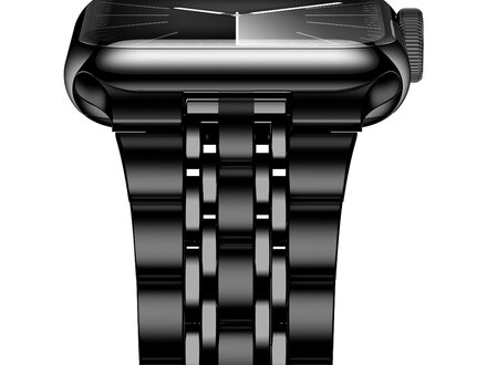PvZ/Apple Watch Band 7 Links stainless steel Black