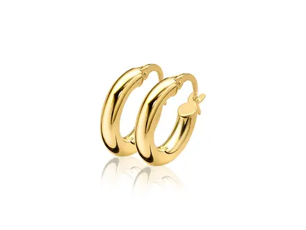Zinzi Gold creolen ronde buis 13 x 3mm ZGO129