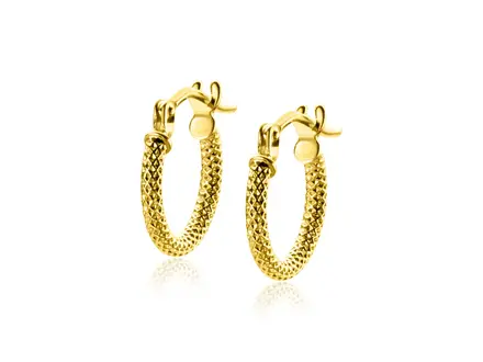 Zinzi Gold Oorringen Bewerkt 11,3 x 1,6mm ZGO330