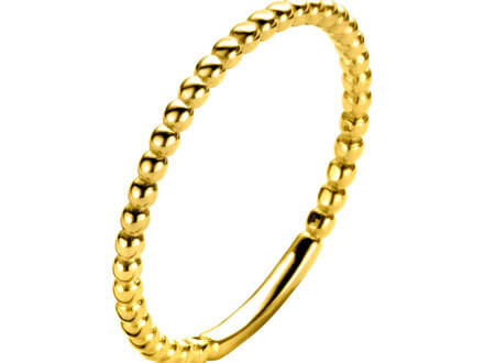 Zinzi Gold 14krt ring met bolletjes 1,5mm mt58 ZGR372