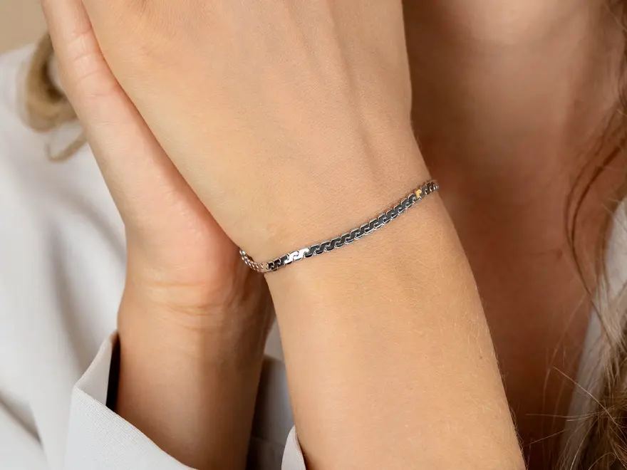 Zinzi Zilver armband platte schakels 3mm ZIA2647 - Paul van