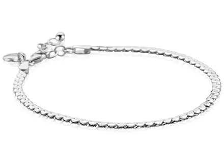 Zinzi Zilver armband platte schakels 3mm ZIA2647