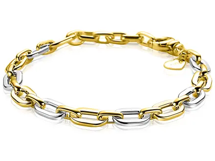 Zinzi bicolor armband met ovale schakels ZIA2757