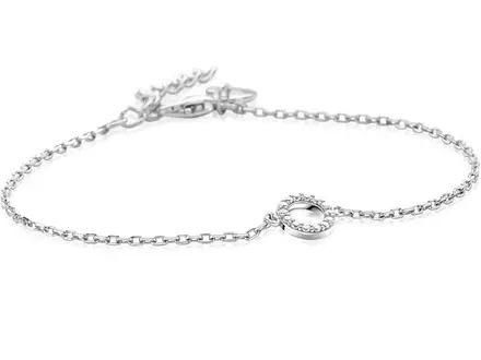 Zinzi zilver armband met open rondje met zirconia ZIA2550