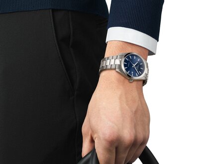 Tissot Gentleman titanium Blue 40mm quartz T127.410.44.041.00