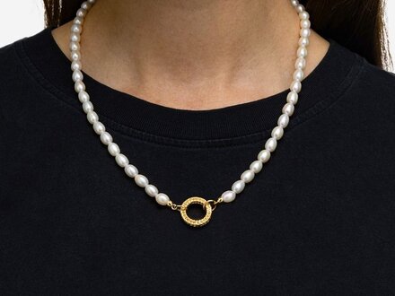 Buddha to Buddha Barbara XS Pearl Gold Vermeil necklace 032GV