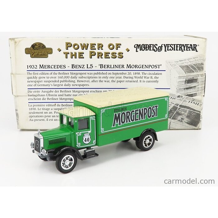 Matchbox Collectibles Power of The Press - YPP 03 1932 Mercedes-Benz L5 "Berliner Morgenpost"