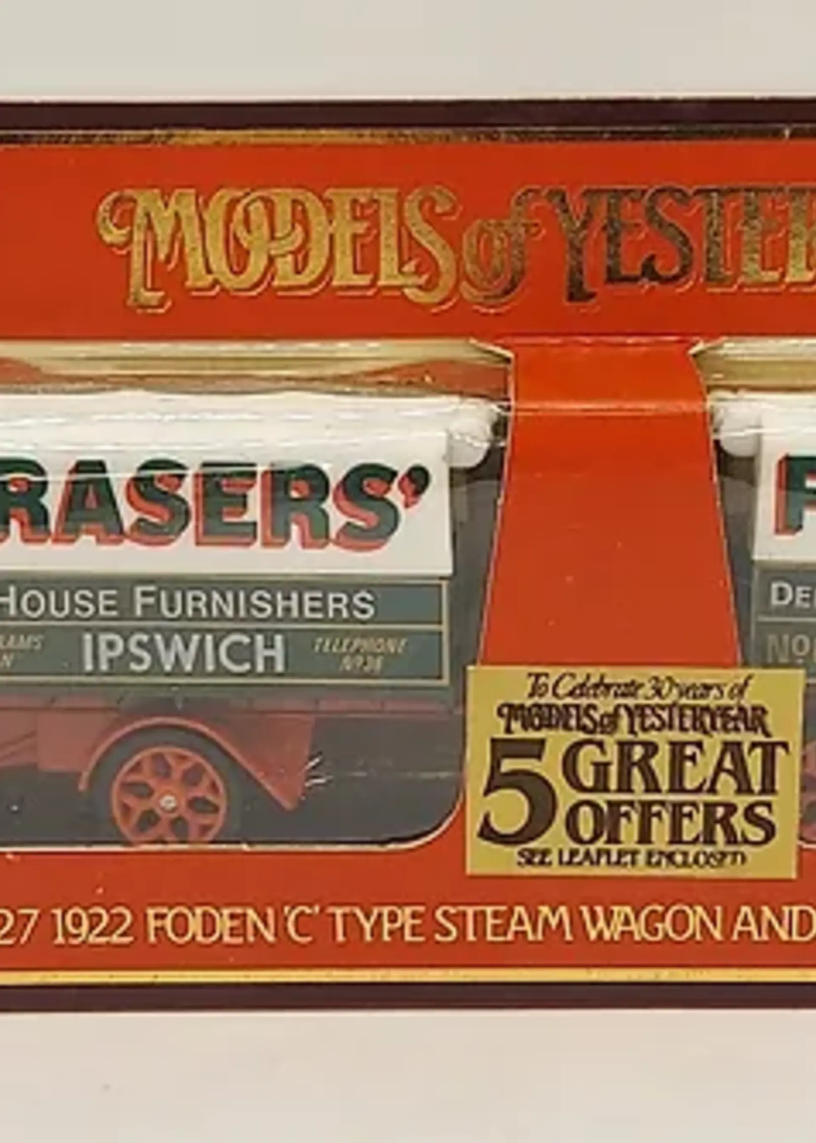 Y-27 1922 Foden "C" Type Steam Wagon and Trailer