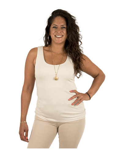 Beige  basic hemdje dubbel D*versa