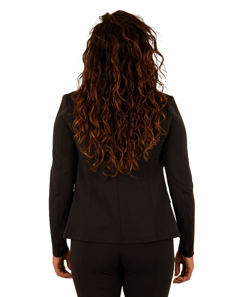 Zwarte travelstof blazer van Mi Piace