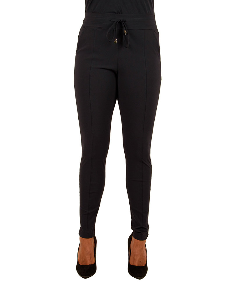Donkerblauwe travelstof broek van Mi Piace