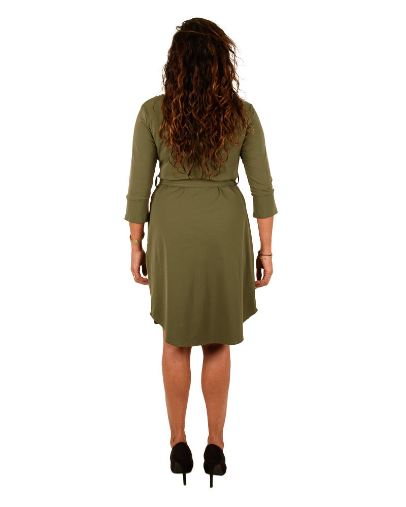 Groene travelstof jurk van Mi Piace