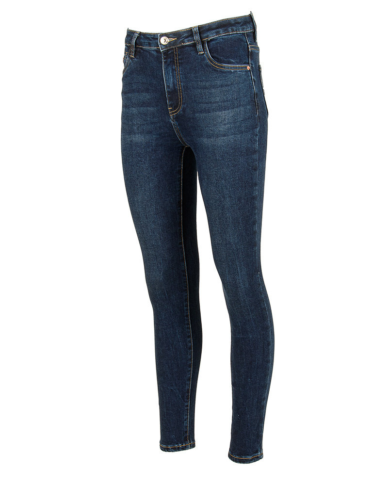 Dark blue high waist skinny jeans van Queen hearts