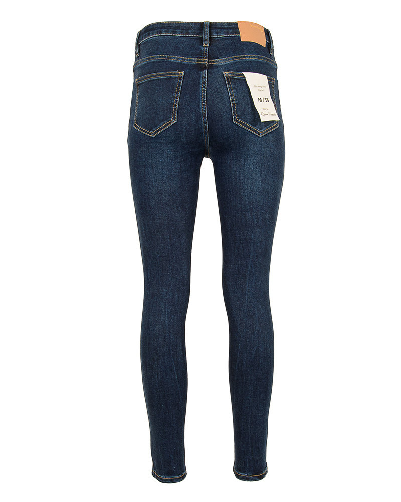 Dark blue high waist skinny jeans van Queen hearts