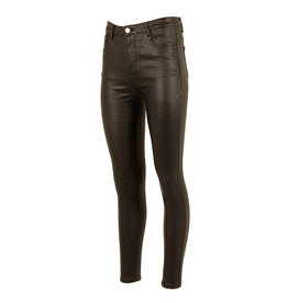 Hello Miss Zwarte high waist waxbroek van Hello Miss