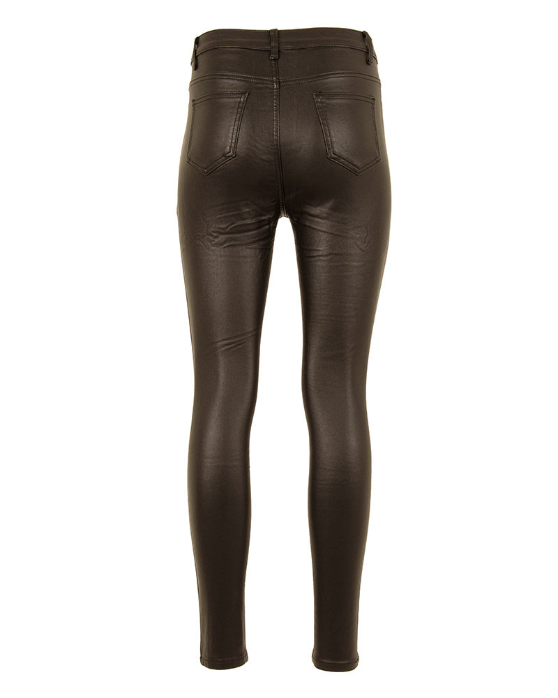 Zwarte high waist waxbroek van Hello Miss
