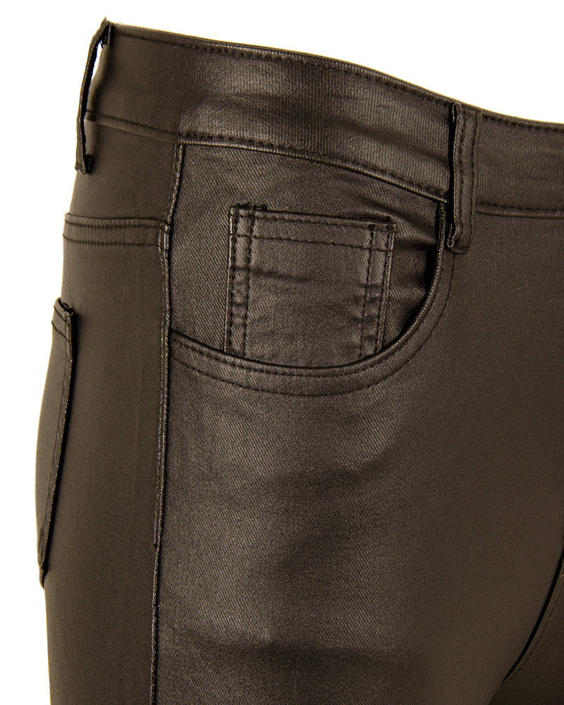 Zwarte high waist waxbroek van Hello Miss