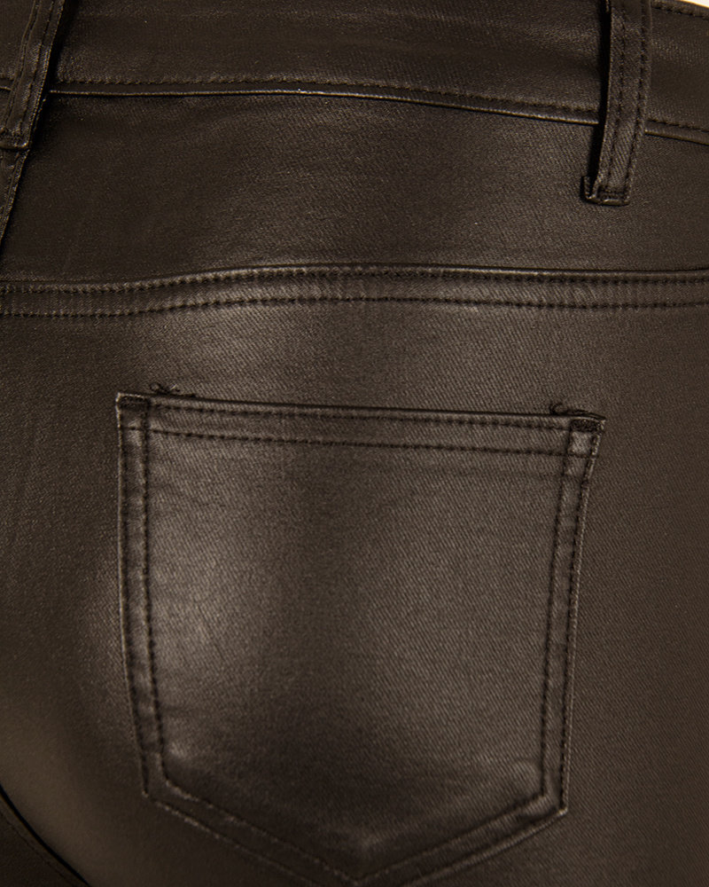 Zwarte high waist waxbroek van Hello Miss