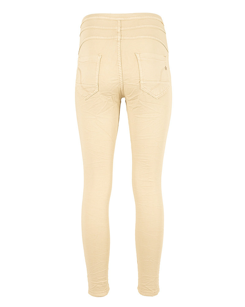 Beige baggy jog jeans van Place du Jour