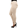 Lichtbeige travelstof broek van Mi Piace