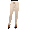 Lichtbeige travelstof broek van Mi Piace