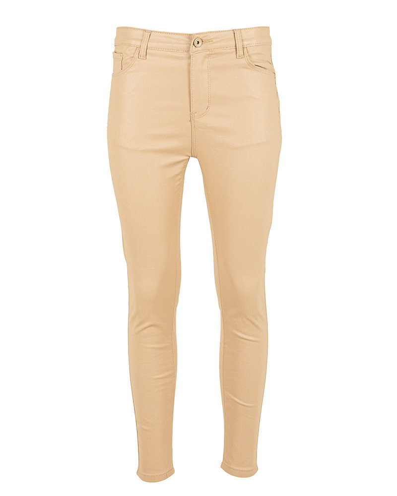 Beige push-up waxbroek van Miss Bon