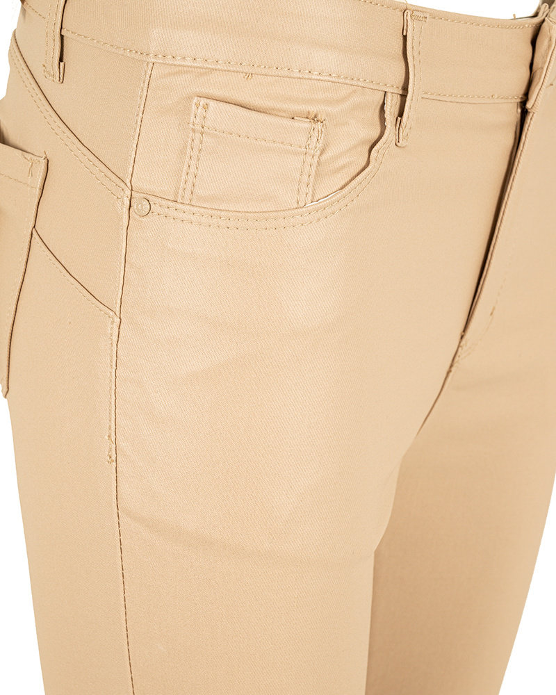 Beige push-up waxbroek van Miss Bon