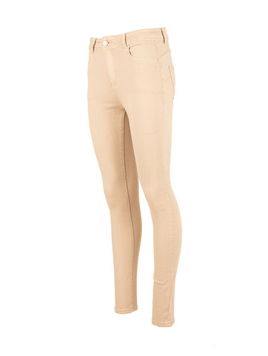 Beige high waist push-up jeans van Norfy