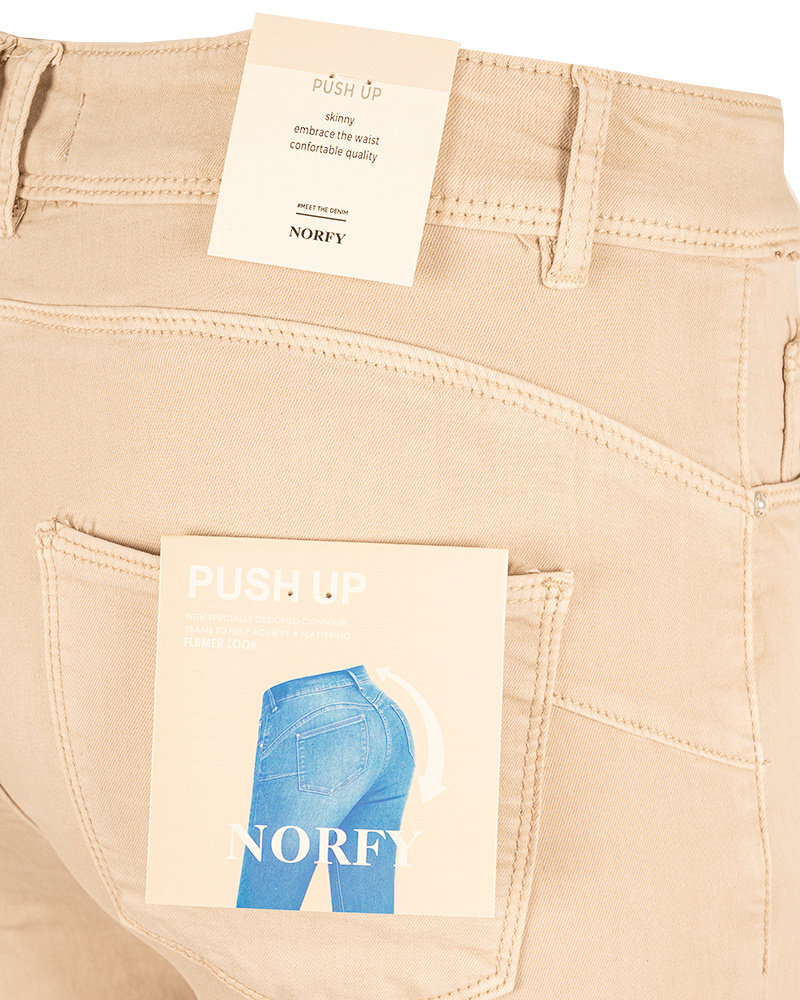 Beige high waist push-up jeans van Norfy