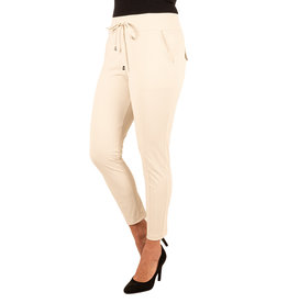 Mi  Piace Lichtbeige  7/8 travelstof broek van Mi Piace