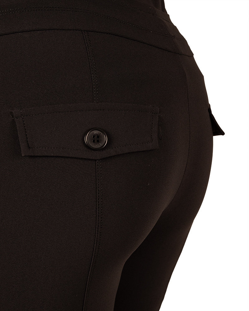 Zwarte travelstof capribroek van Mi Piace
