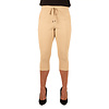 Beige travelstof capribroek van Mi Piace